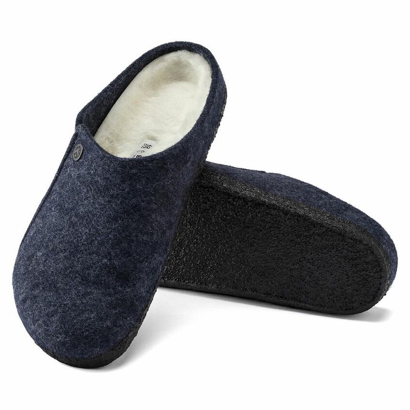 Clogsy Birkenstock Zermatt Wool/Shearling Clog Damske Námornícka Modrá | SK 256JPQ